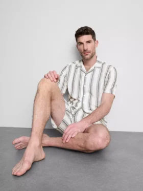 Striped pajama shirt