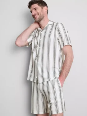 Striped pajama shirt