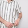 Striped pajama shirt