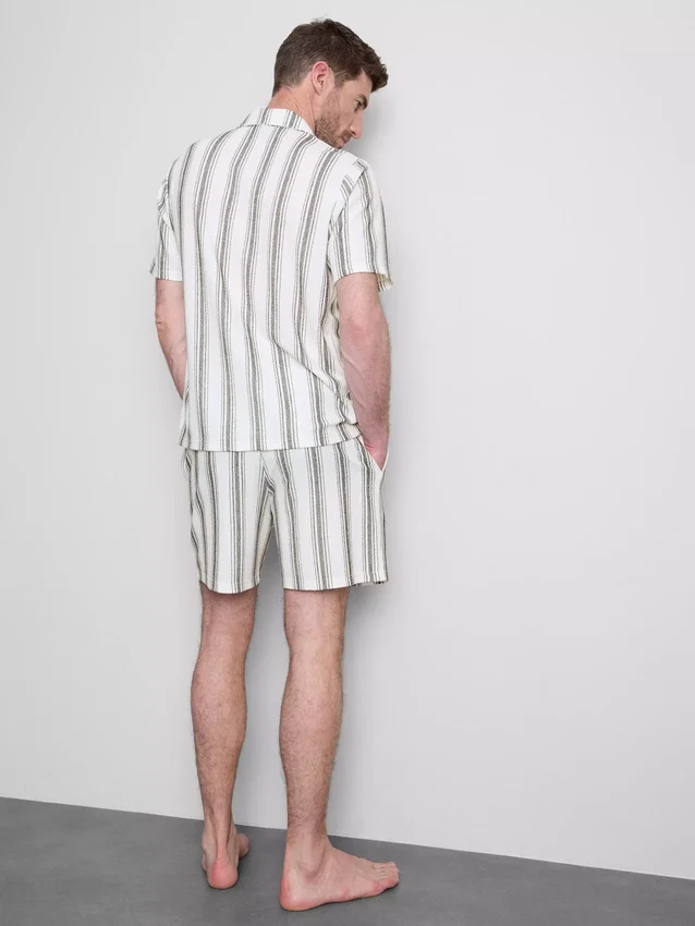 Striped pajama shirt