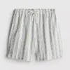 Striped pajama shorts