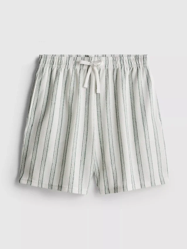 Striped pajama shorts