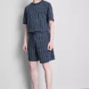 Striped pajama shorts