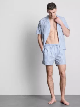 Striped pajama shorts