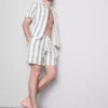 Striped pajama shorts