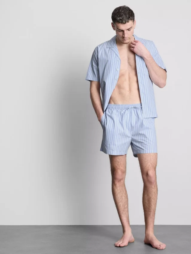 Striped pajama shorts