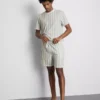 Striped pajama shorts