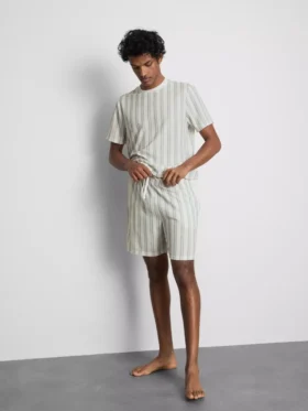 Striped pajama shorts