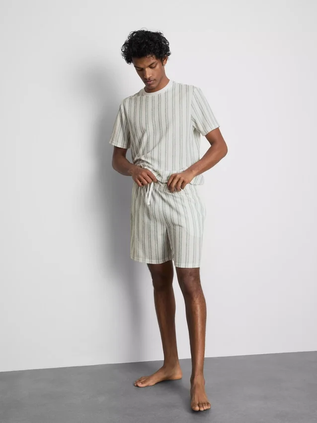Striped pajama shorts