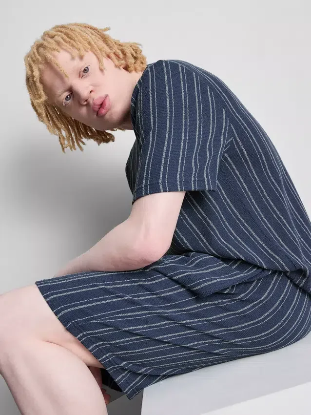 Striped pajama shorts