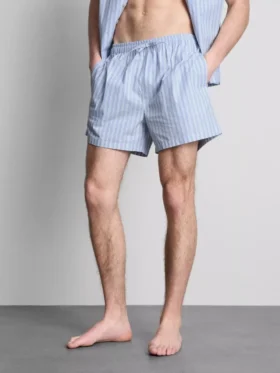 Striped pajama shorts