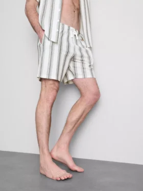 Striped pajama shorts