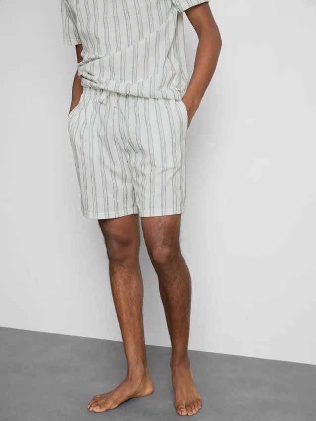 Striped pajama shorts