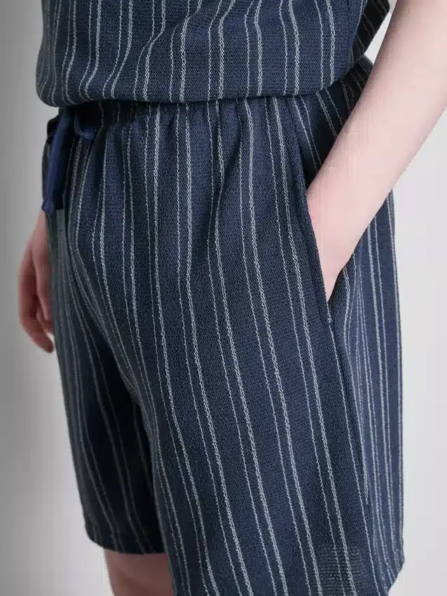 Striped pajama shorts