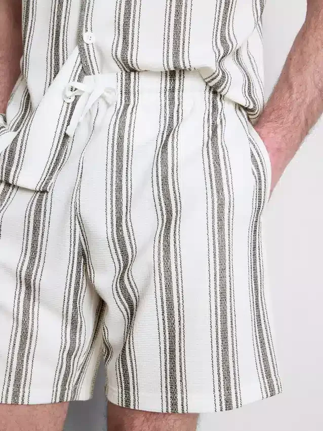 Striped pajama shorts