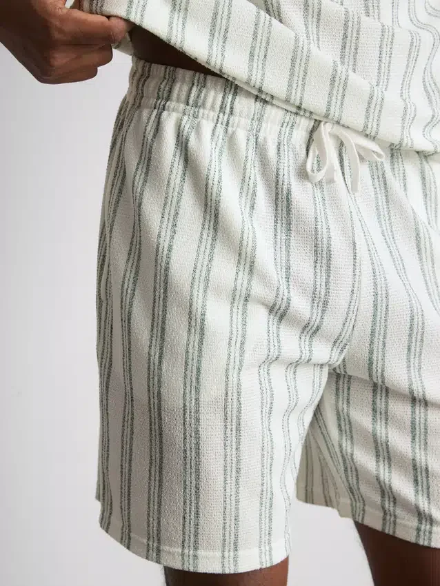 Striped pajama shorts