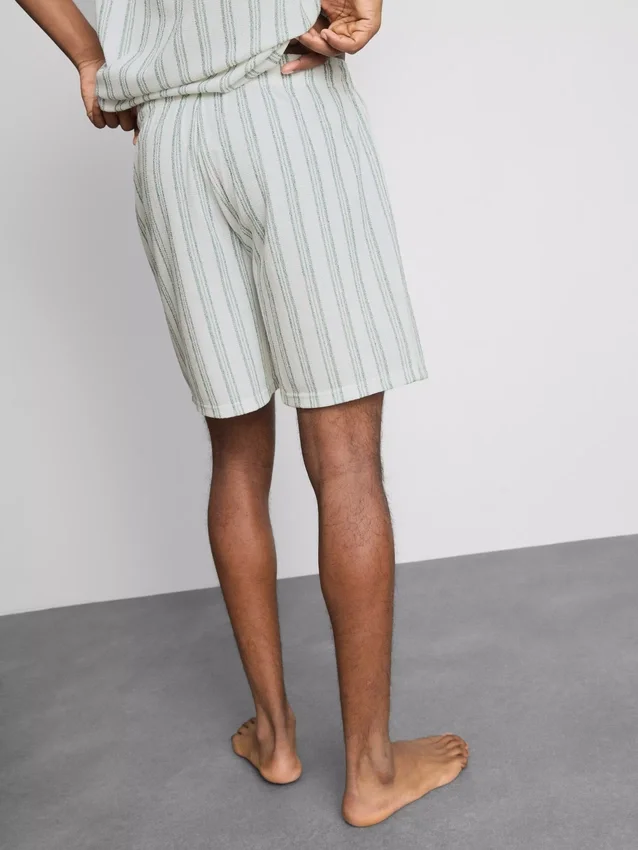 Striped pajama shorts