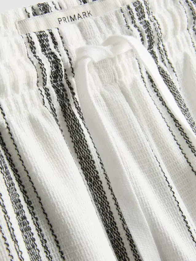 Striped pajama shorts