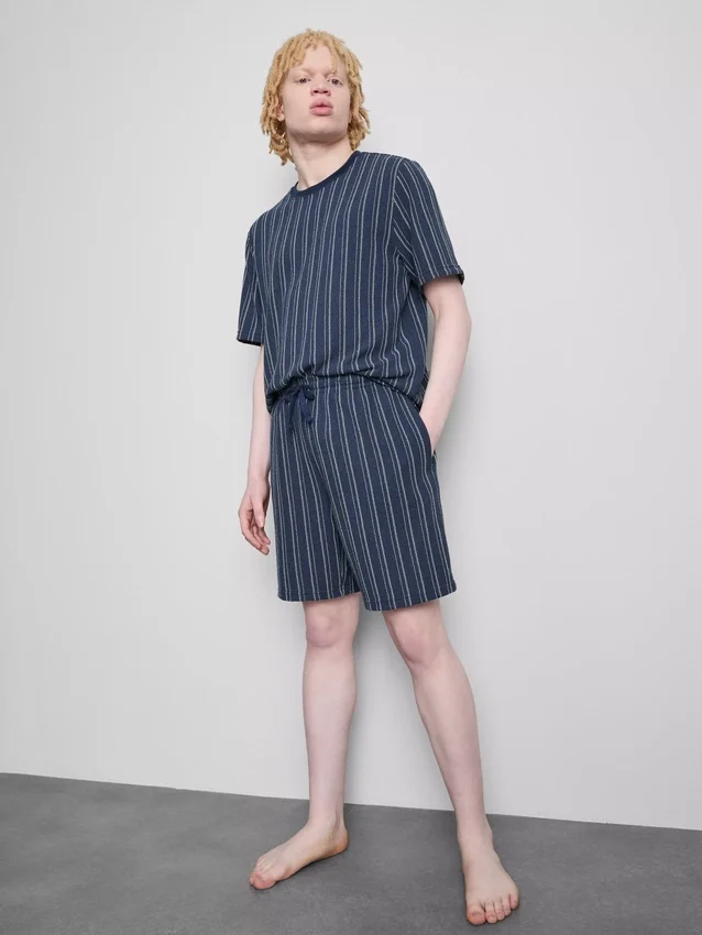Striped pajama top