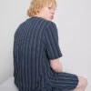 Striped pajama top