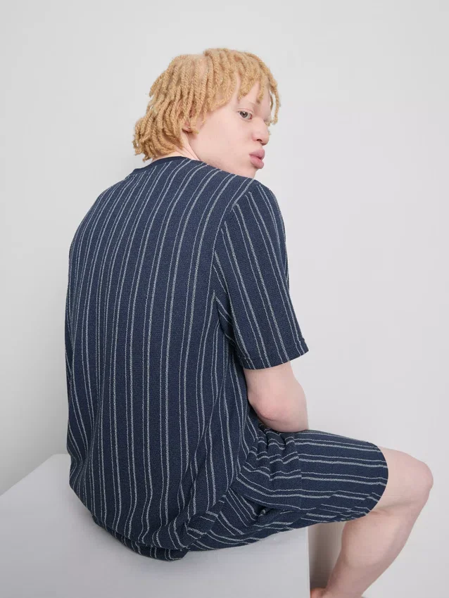 Striped pajama top