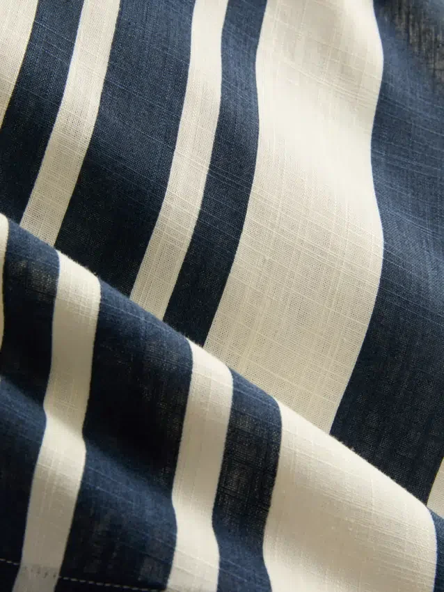 Striped pointed hem blouse
