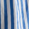 Striped puff sleeve bardot top