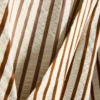 Striped puff-sleeve midi dress