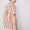 Striped revere collar shirt