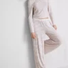Striped ribbed pajama bottoms