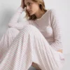 Striped ribbed pajama bottoms