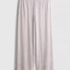Striped ribbed pajama bottoms