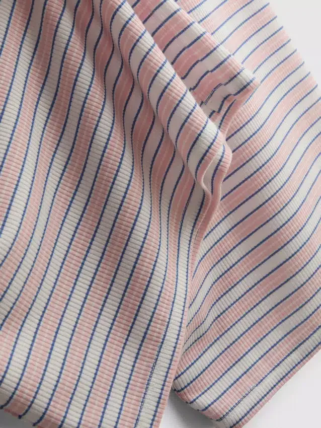Striped ribbed pajama bottoms