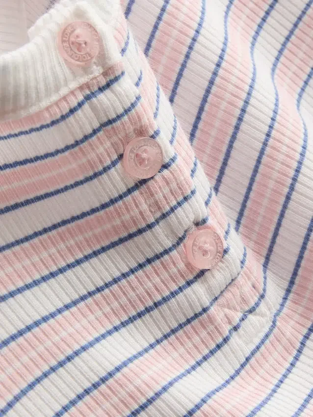 Striped ribbed pajama cami top