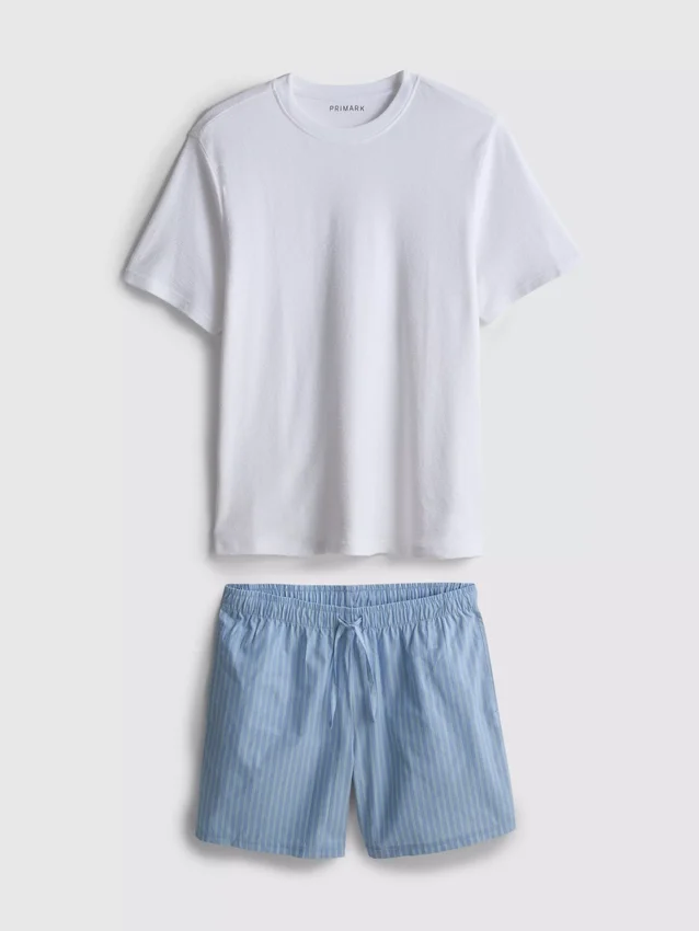 Striped short pajama set