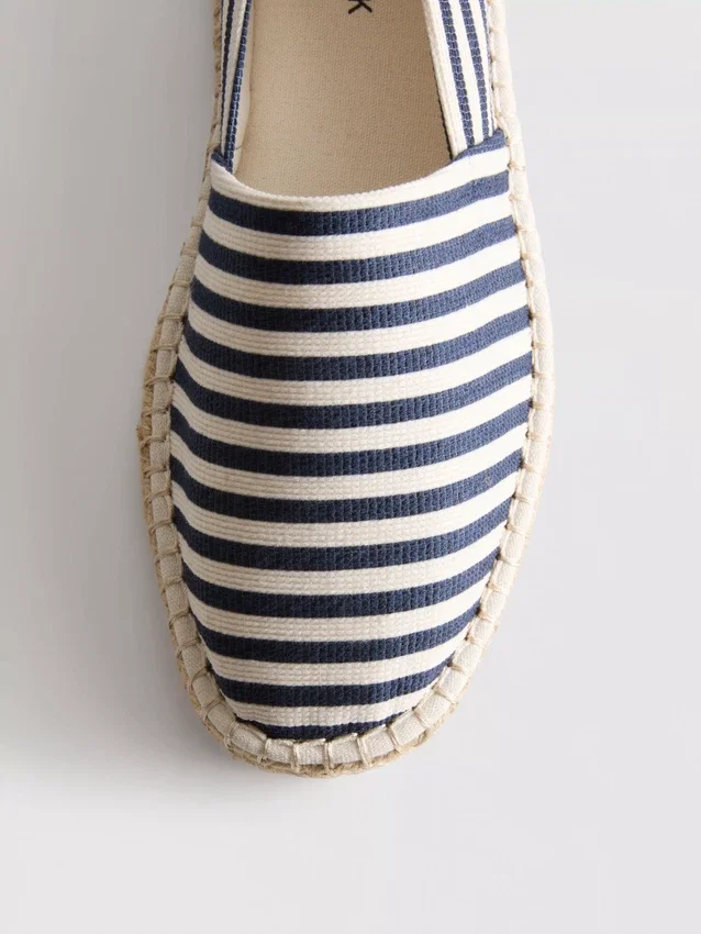 Striped slip-on espadrilles