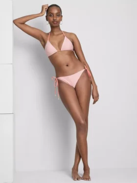 Striped starfish triangle bikini top