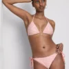Striped starfish triangle bikini top