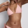 Striped starfish triangle bikini top
