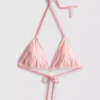 Striped starfish triangle bikini top