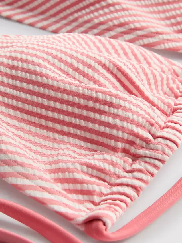 Striped starfish triangle bikini top