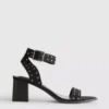 Studded block-heel sandals