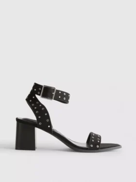 Studded block-heel sandals