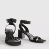 Studded block-heel sandals