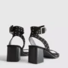 Studded block-heel sandals