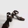 Studded block-heel sandals
