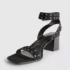 Studded block-heel sandals
