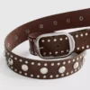 Studded buckle belt