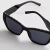 Studded cat-eye sunglasses
