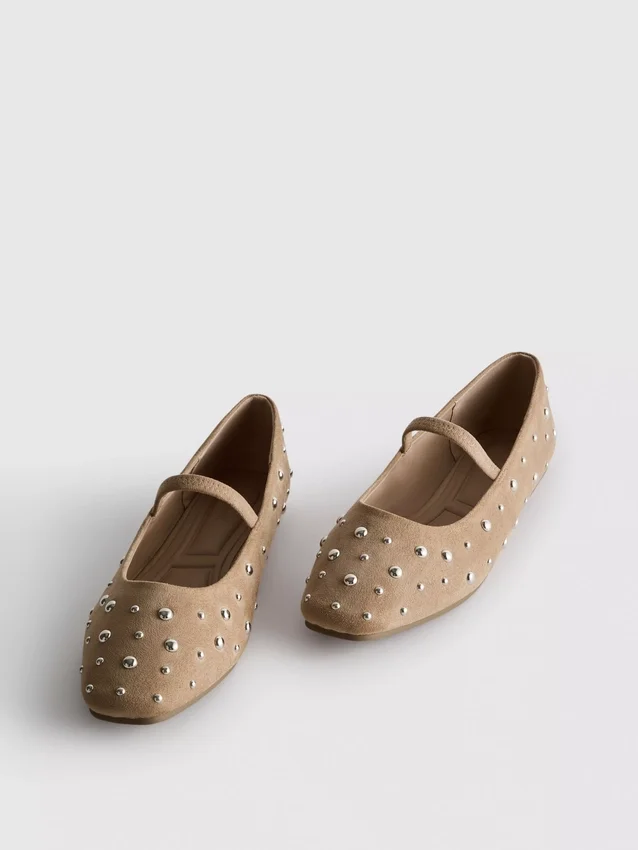 Studded mary janes